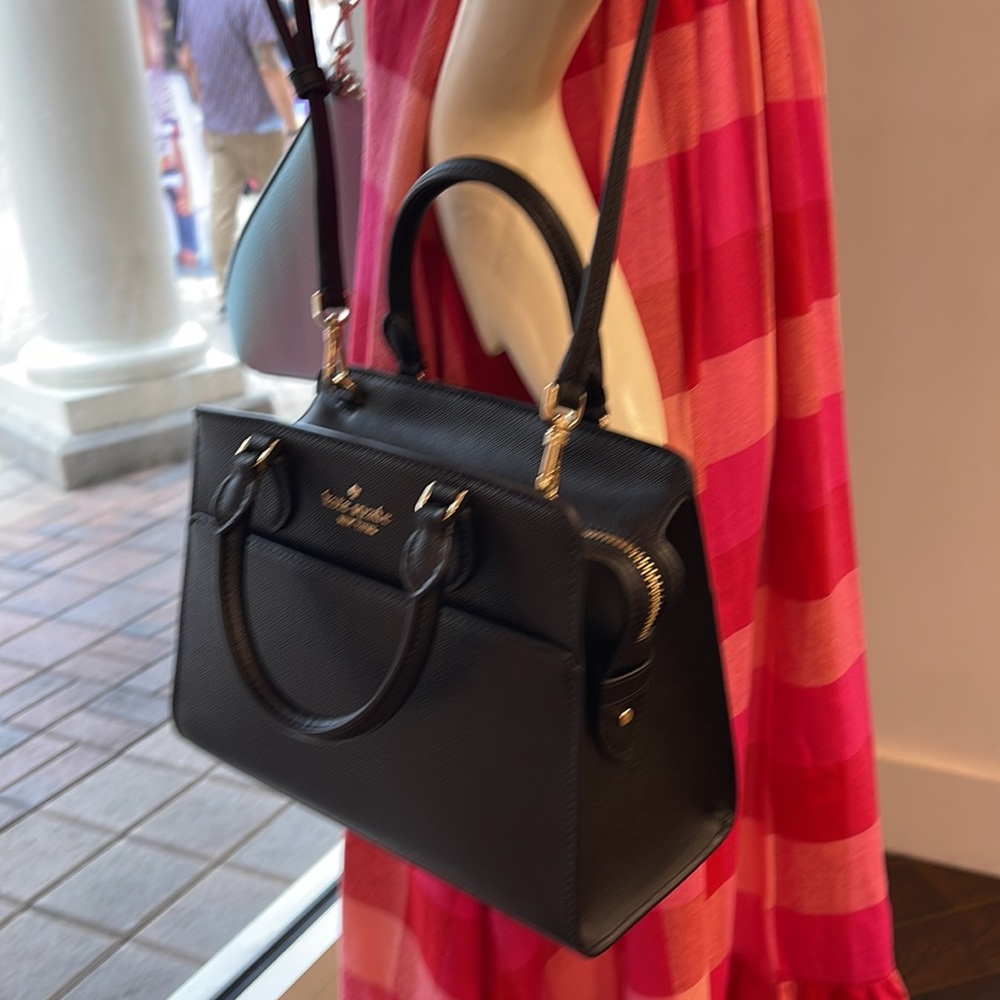 Kate Spade Madison Saffiano Leather Small Satchel
COLOR:
Black 
NWT - Picture 13 of 16